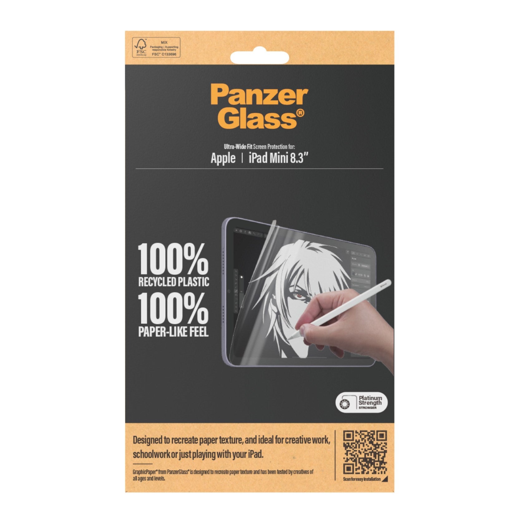 PanzerGlass® GraphicPaper® Screen Protector iPad Mini 8.3'' (2021, 2024) | Ultra-Wide Fit